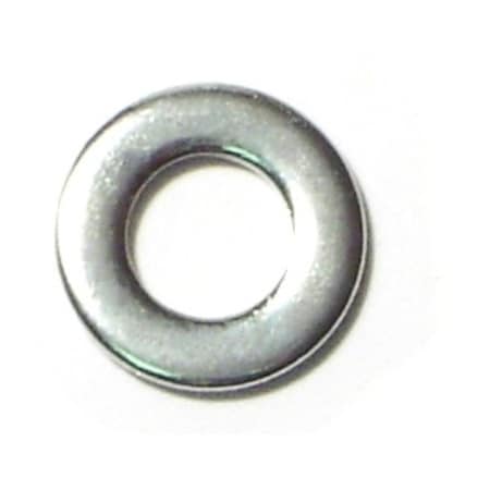 Midwest Fastener Flat Washer, For Screw Size 1/4" , Steel Chrome Plated Finish, 10 PK 74362